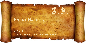 Borna Margit névjegykártya